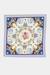 Blue designer Silk Head Scarf