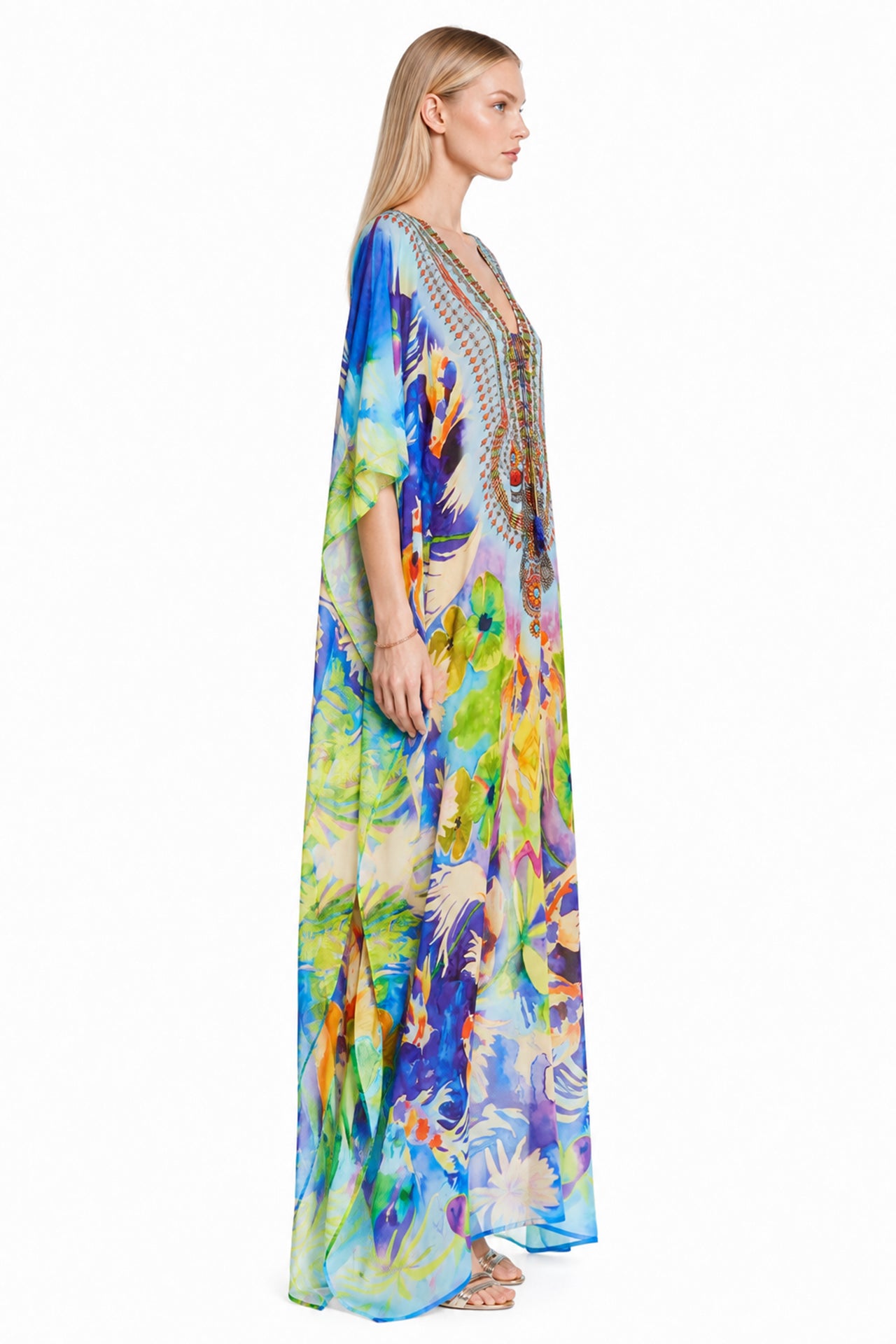 Blue Kaftan Vacation Outfits Women